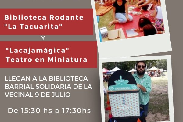 Bo. 9 de Julio: la biblioteca barrial solidaria recibe dos propuestas culturales