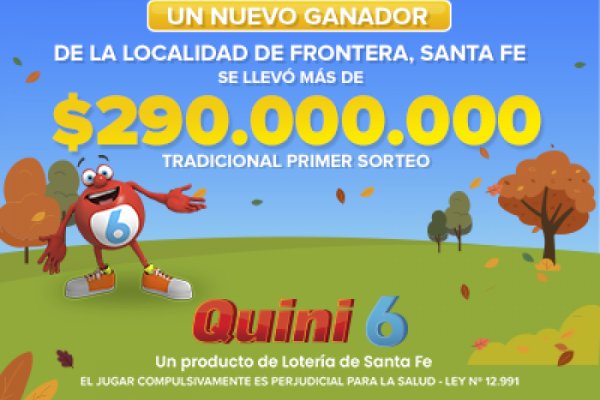 ¡Un apostador se llevó más de $290 millones en el Quini 6!