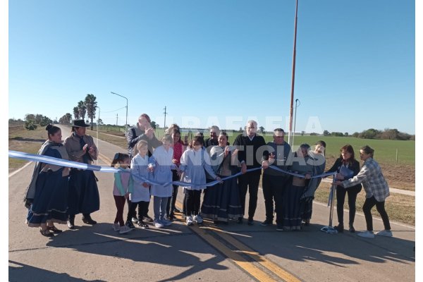 Perotti recorrió obras en Sunchales e inauguró el nuevo acceso a Fraga