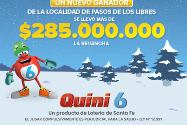 ¡Un correntino se llevó más de $285 millones en el Quini 6!