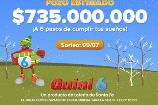 El Quini 6 quedó vacante y se viene un pozo de $735 millones estimados