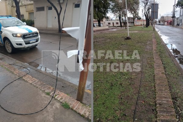 Plaza La Paz: Se quiso llevar cables, pero terminó arrestado