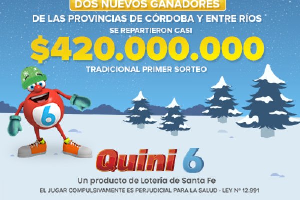 ¡Dos apostadores se repartieron casi $420 millones en el Quini 6!