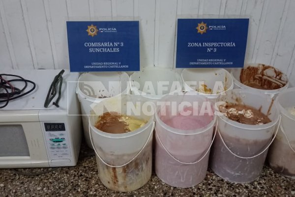 Se dieron el gusto: tres menores de edad se hicieron con 8 baldes de helado