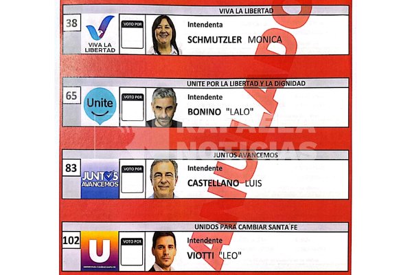 Elecciones en Rafaela: ya "depurada", así lucirá la boleta única en septiembre