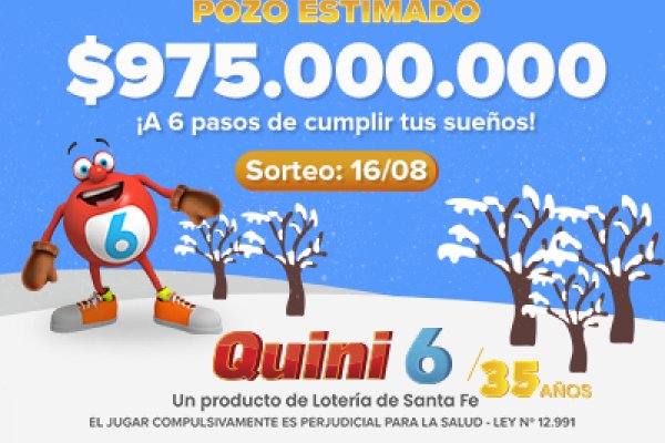 ¡Una nueva chance! El Quini 6 quedó vacante y se viene un pozo de $975 millones estimados