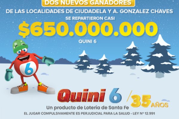 ¡Dos apostadores se repartieron casi $650 millones en el Quini 6!