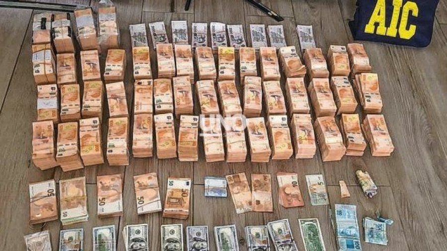 Insospechadas derivaciones con secuestro de 46 millones de pesos y 85 mil dólares de un allanamiento en un departamento en Puerto Amarras.