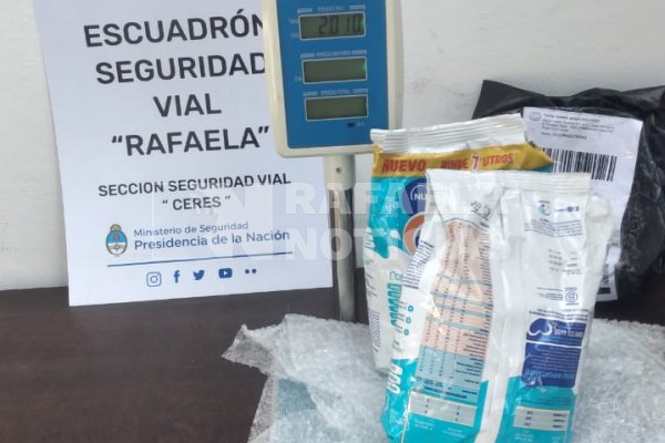 Decomisan 2 kilos de cocaína contrabandeada de manera peculiar