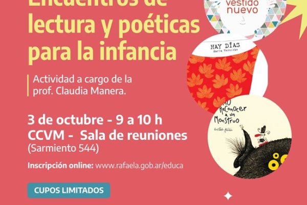 Encuentro de lectura y poéticas para la infancia en octubre