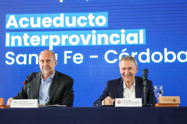 Las provincias de Santa Fe y Córdoba firmarán el contrato para iniciar el Acueducto Interprovincial