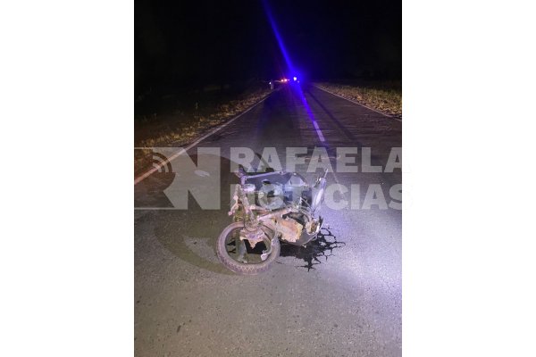 Trágico accidente en Ramona: fallece un motociclista en la Ruta 22S