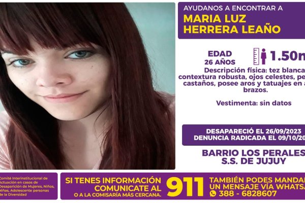 Se solicita cualquier información sobre María Luz Herrera Leaño