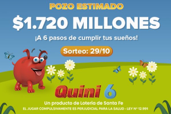 ¡El Quini 6 quedó vacante! Se viene un pozo de $1.720 millones estimados