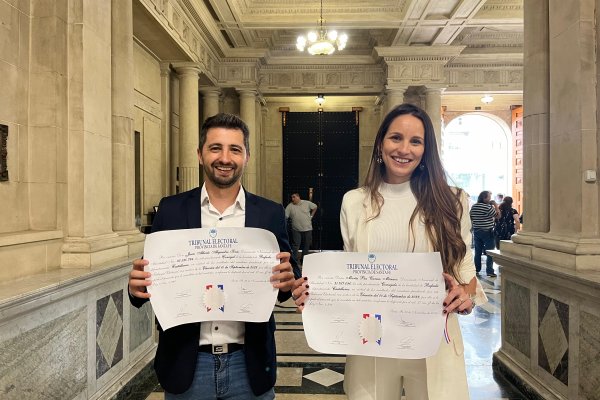 Senn y Caruso recibieron el certificado de concejales electos