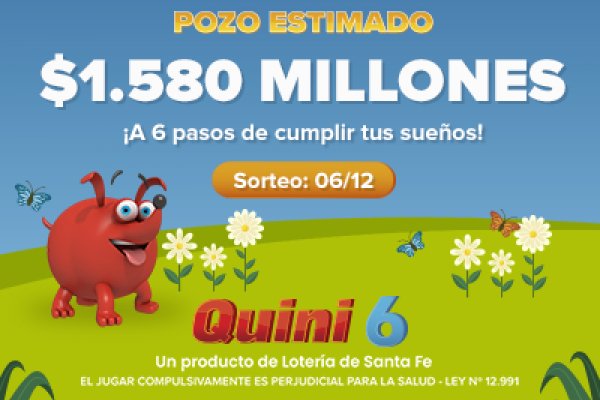 ¡Esta noche el Quini 6 ofrecerá un asombroso pozo de  $1.580 millones estimados!