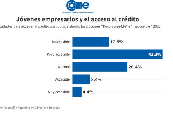 Seis de cada diez jóvenes empresarios no tienen acceso al crédito productivo