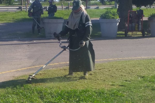 Avanzan los trabajos de desmalezamiento en la ciudad