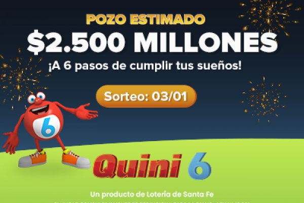 ¡Esta noche el Quini 6 ofrecerá un asombroso pozo de  $2.500 millones estimados!