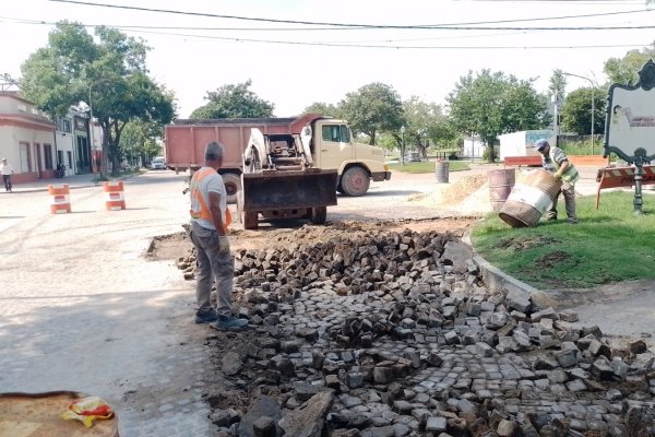 El municipio retoma las tareas de adoquinado