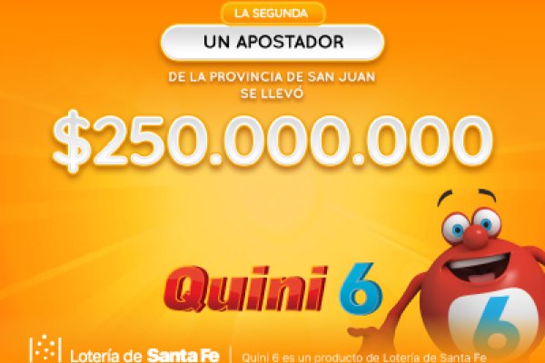 Un sanjuanino se llevó $250 millones en el Quini 6