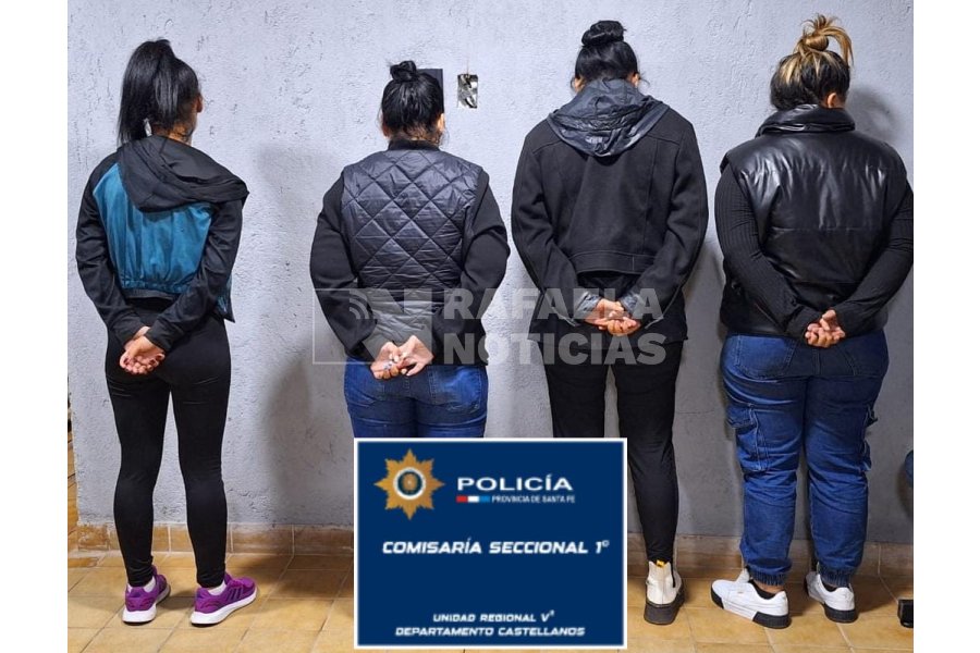 Las cuatro detenidas fueron trasladadas a la alcaidía.