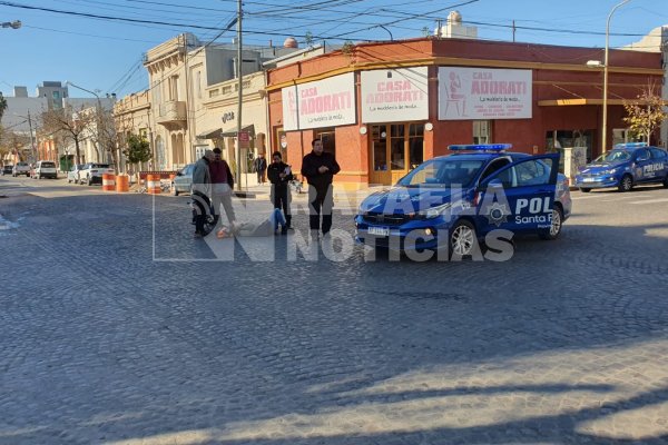 A pesar de la merma en el tránsito por el feriado, se registró un accidente en el centro de la ciudad