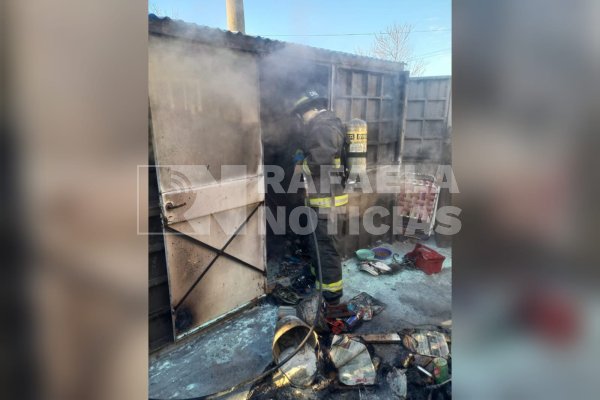 Incendio en un galpón de barrio Italia