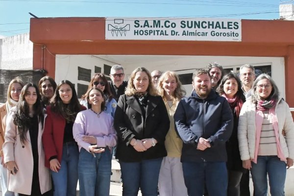 Pinotti y la ministra Ciancio recorrieron las obras del Hospital de Sunchales