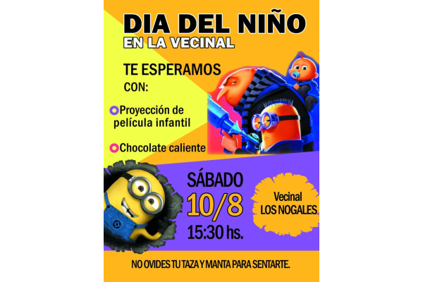 Programan un festejo para las infancias en la vecinal de Los Nogales