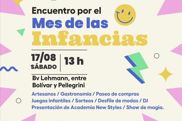 El Paseo Lehmann celebrará el Día de las Infancias con música, gastronomía y muchas sorpresas