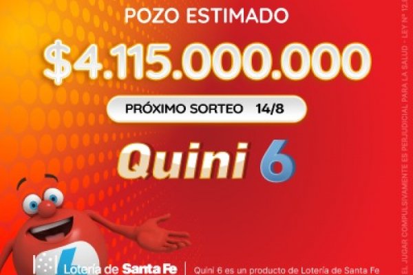 ¡Que noche! Hoy Quini 6 sortea el super pozo de $4.115 millones