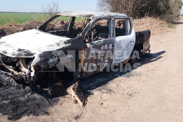 Josefina: hallaron calcinada una camioneta que tenía pedido de secuestro