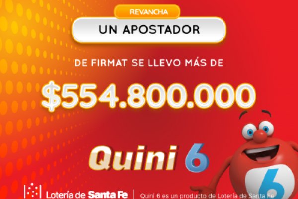 Un apostador se llevó más de $554 millones en el Quini 6