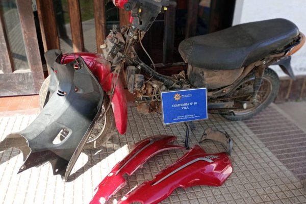 Vila: dos menores de edad robaron una motocicleta y la policía la recuperó