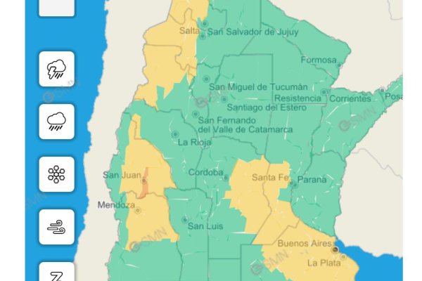 Atención Rafaela y la región: alerta meteorológico por tormentas