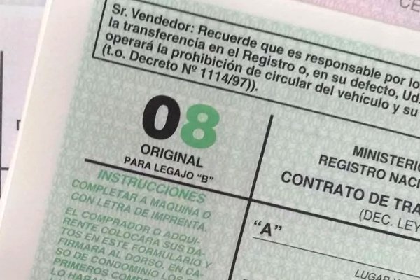 Registro Automotor: eliminan costos de las transferencias y darán cédulas gratis