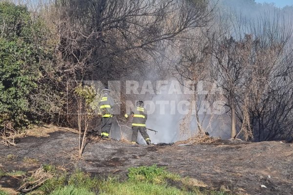 Bomberos Zapadores debieron intervenir por un incendio en el ingreso a Susana