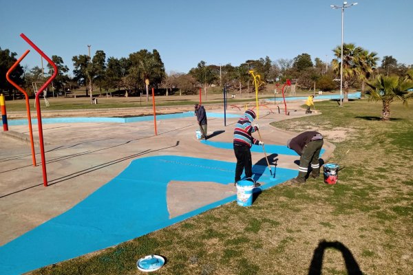 De cara al verano, avanza la puesta a punto de los piletones del Parque del Sur