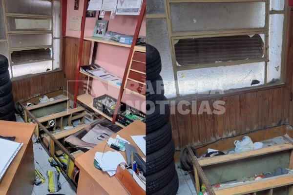 Robaron cubiertas y dinero desde una gomería en barrio 9 de julio