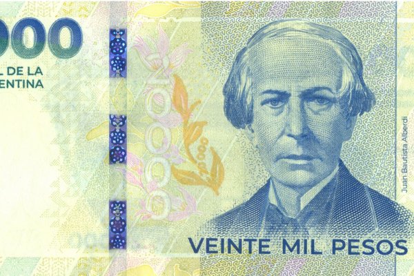 Comienza a circular el nuevo billete de 20.000 pesos