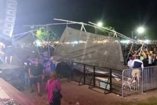 La Fiesta Nacional de la Música en el sur santafesino, terminó siendo una tragedia por los fuertes vientos