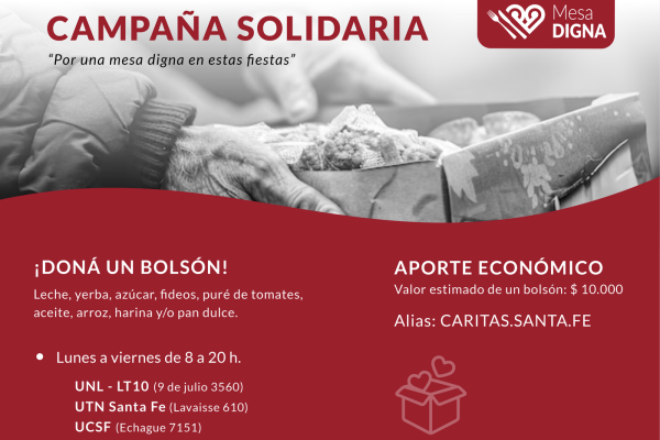 Convocatoria a la Semana Solidaria "Por una mesa digna en estas fiestas"