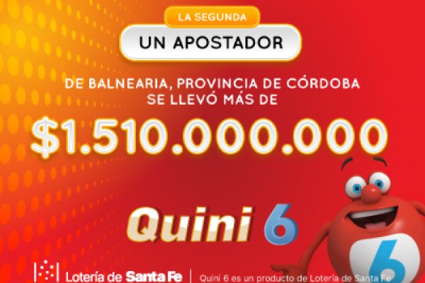 ¡Un cordobés se llevó más de $1.510 millones en el Quini!