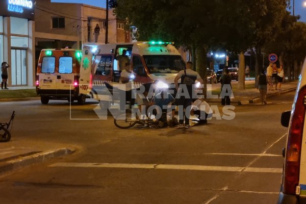 Accidente en el oeste de la ciudad: un hombre terminó con un fuerte golpe en la cabeza