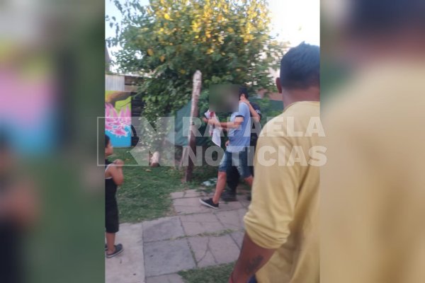 Vecinos de barrio Fátima atraparon a un ladrón, que los terminó amenazando