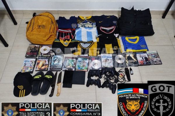 En Sunchales, detuvieron a tres ladrones y recuperaron elementos robados