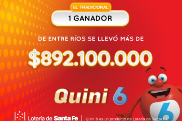 Un afortunado se llevó más de $892 millones en el Quini 6