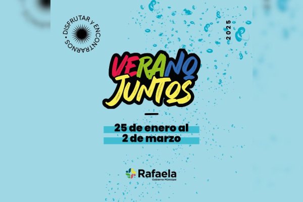 Verano Juntos 2025: Rafaela se llena de cultura, música y recreación para disfrutar las vacaciones