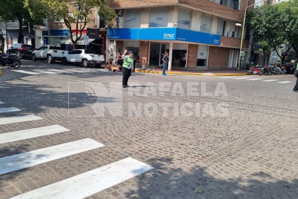 Accidente de tránsito en pleno centro de Rafaela